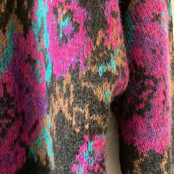 GORGEOUS VINTAGE  mohair cardigan 1990s 1980s - Picture 5 of 7